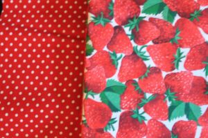 Corn Bag Set Fabrics Strawberries