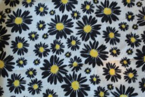 Large Corn Bag Cover-Black & yellow flowers