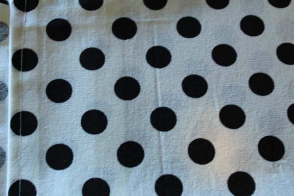 Small Corn Bag Cover-Black & white polka dots